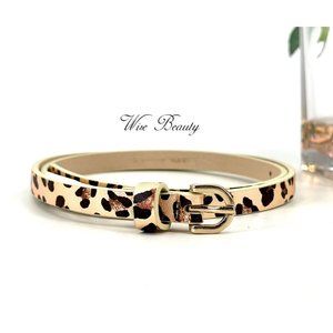 Old Navy Girl’s Belt Size Large 10/12 Tan Animal Print Length 35”